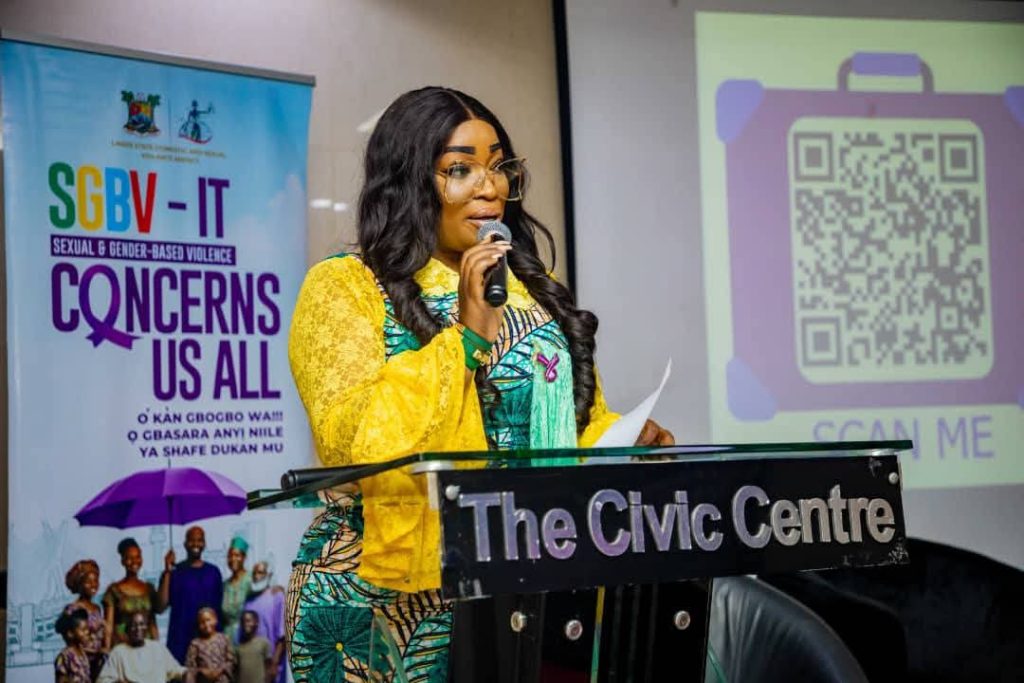 DSVA Executive Secretary Titilola Vivour-Adeniyi addressing participants