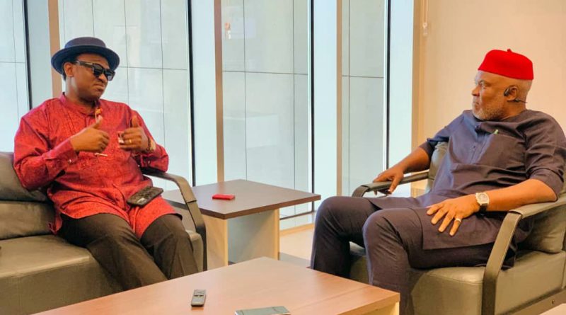 Media expert Njoku Macdonald Obinna visits Rt. Hon. Henry Nwawuba, Executive Secretary of the National Assembly Library Trust Fund, Abuja.