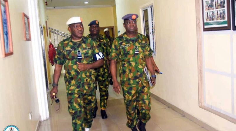 Nigerian Air Force officers during a lecture on discipline and anti-corruption measures at Mobility Command, Yenagoa.
