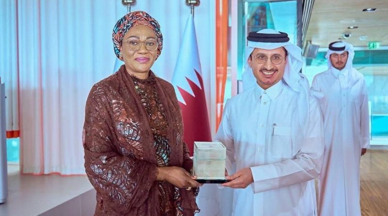 Oluremi Tinubu meets Sheika Moza Bint Nasser in Qatar to discuss education reform and Almajiri challenge.