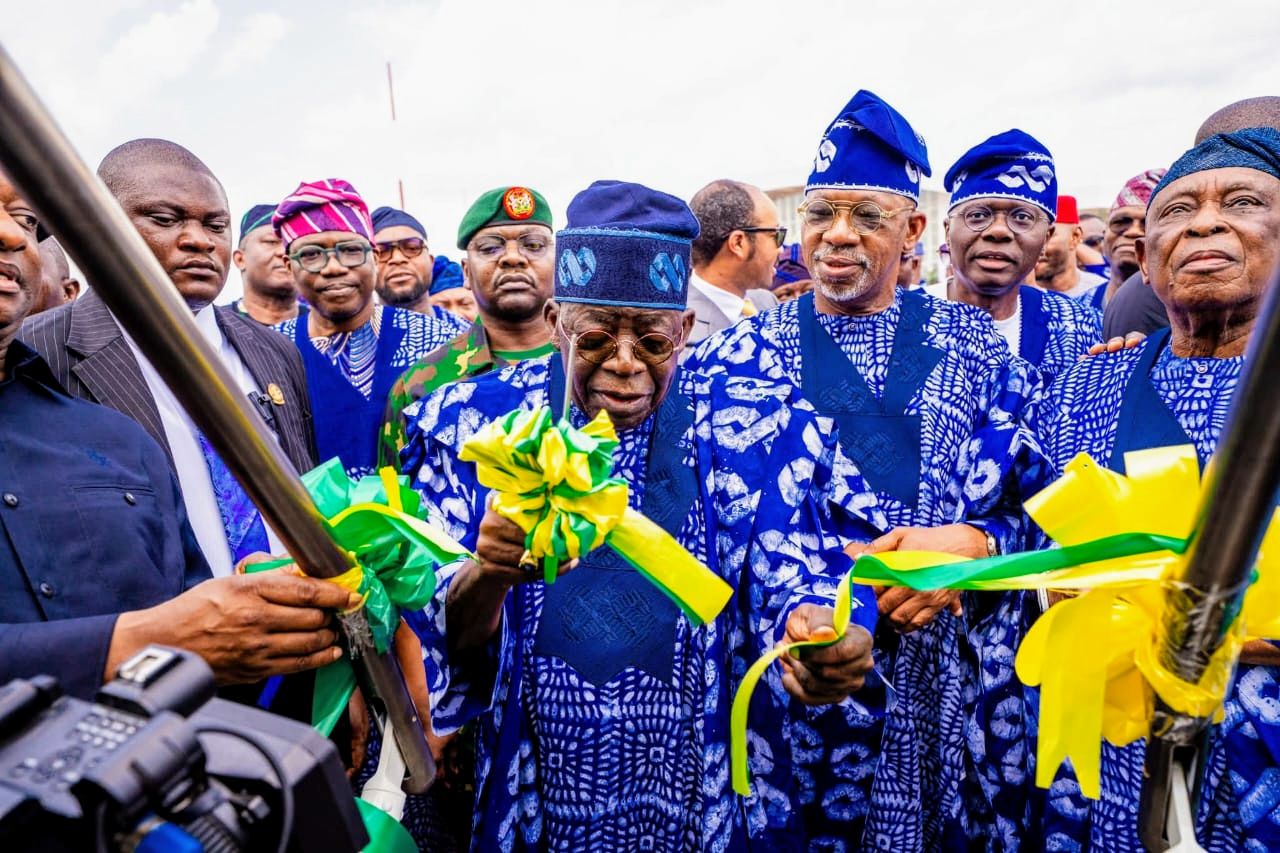 Tinubu, Obasanjo, Akpabio Laud Abiodun at Gateway Airport Inauguration