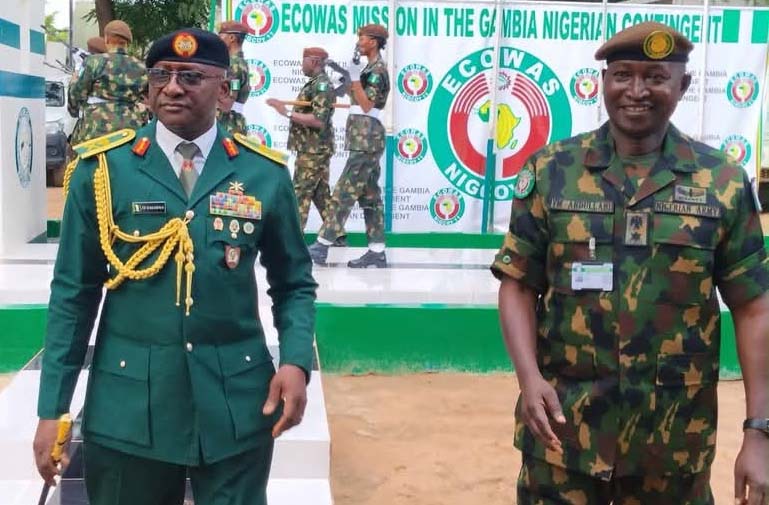 Nigerian Delegation Visits Troops in The Gambia, Charges Personnel on Discipline, Professionalism