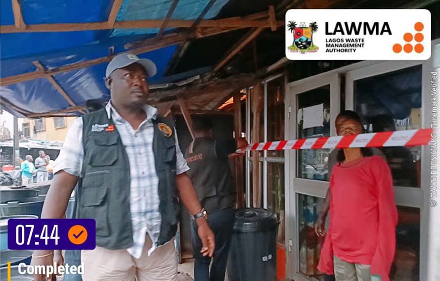 LAWMA Seals Shops Along Tejuosho–Ojuelegba Corridor Over Illegal Waste Dumping